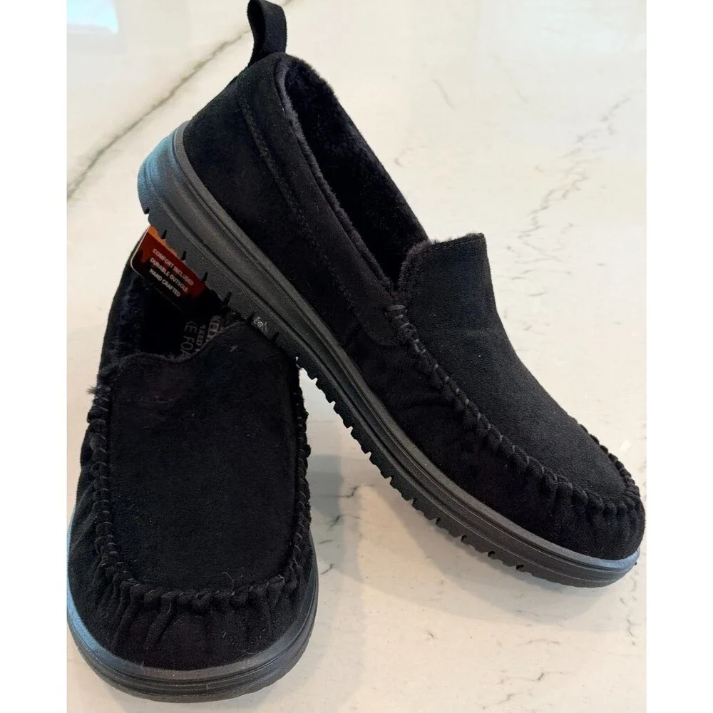Skechers Murette Ghetti Slippers Men Size 11 Black Luxe Foam Footbed/ NEW!